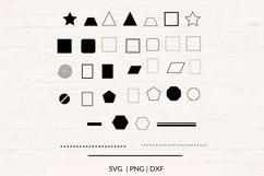 Basic Shapes SVG Bundle | 70 Designs PNG DXF Product Image 3