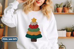 Crochet Yarn Christmas Tree PNG, Christmas tree PNG Product Image 3