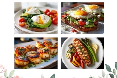 Breakfast Cutting Board, Food Cutting Board, Eggs PNG Product Image 3