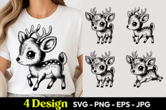 Cute Little Deer SVG PNG Product Image 1