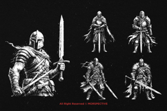 10 Bundle Dark Art Warrior Soldier Medieval Knight Gladiator Product Image 5