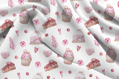 Sweets Heart Seamless Pattern, Valentines Digital Paper Product Image 3