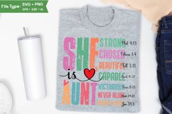 She Is Aunt SVG | Mother Day PNG | Happy Mother&#039;s Day SVG Product Image 2