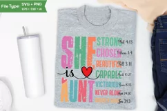 She Is Aunt SVG | Mother Day PNG | Happy Mother's Day SVG Product Image 2