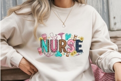 Nurse PNG Sublimation Design, Colorful Nurse Gift Graphic Product Image 3