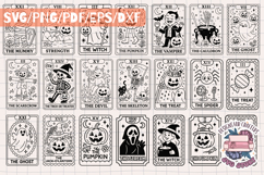 Halloween Tarot Card Bundle 40 Designs SVG PNG Black White Product Image 3
