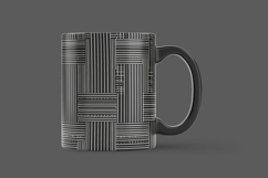 Black White Lines Digital Paper Product Image 3