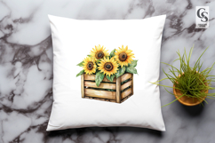 Sunflower Crate clipart sublimation png Product Image 3