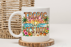 Tropic Like It's Hot PNG, Rustic Beach Sunset Sublimation Product Image 4