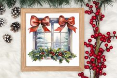 Watercolor Christmas Window Clipart Product Image 3