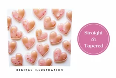 Glitter Love Hearts Tumbler Wrap, Valentine's Day Tumbler Product Image 3