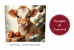 Christmas Tumbler Sublimation, Baby Highland Cow Tumbler Product Image 3