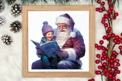 Christmas Purple Santa Claus Sublimation, Christmas PNG Product Image 3