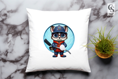 Cute Raccoon Winter Clipart Sublimation PNG Product Image 3