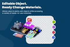 3D Isometric Traveling Pack Product Image 3
