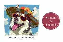 Summer Tumbler Sublimation, Funny Husky Tumbler Wrap Design Product Image 3