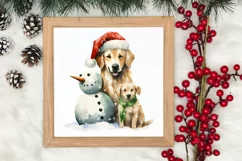 Pets Love Christmas Watercolor Clipart, Christmas PNG Product Image 3