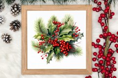 Winter Christmas Greenery Clipart, Christmas Greenery Clipar Product Image 3