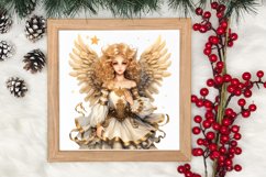 Gold Christmas Watercolor Clipart Sublimation, Christmas PNG Product Image 3