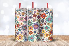 Whimsical Funky Flowers Tumbler Wrap, 20oz Skinny Tumbler Wr Product Image 3
