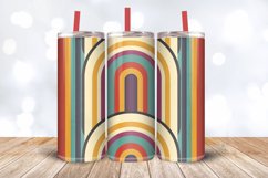 Rainbow Retro Tumbler Wrap, 20oz Skinny Tumbler Wraps Product Image 3