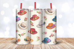 Springtime Floral Hats Tumbler Wrap, 20oz Skinny Tumbler Wra Product Image 3