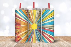 Retro Vintage Abstract Comic Pop Tumbler Wrap, 20oz Skinny T Product Image 3