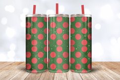 Red &amp; Green Polka Dots Tumbler Wrap, 20oz Skinny Tumbler Wra Product Image 3