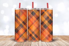 Orange Plaid Tumbler Wrap, 20oz Skinny Tumbler Wraps Product Image 3