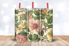 Vintage Botanical Flowers Tumbler Wrap, 20oz Skinny Tumbler Product Image 3