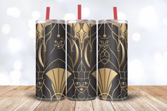 Art Deco Cats Tumbler Wrap, 20oz Skinny Tumbler Wraps Product Image 3