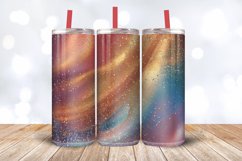 Iridescent and Gold Glitter Tumbler Wrap, 20oz Skinny Tumble Product Image 3