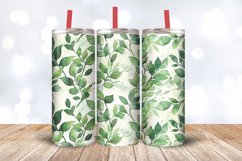 Green Gentle Leaves Tumbler Wrap, 20oz Skinny Tumbler Wrap Product Image 3