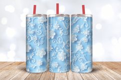 Bridal Baby Blue Laces Tumbler Wrap, 20oz Skinny Tumbler Wra Product Image 3