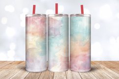 Pastel Watercolor Stains Tumbler Wrap, 20oz Skinny Tumbler W Product Image 3