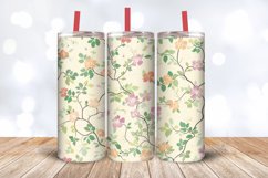 Pastel Floral Book Tumbler Wrap, 20oz Skinny Tumbler Wrap Product Image 3