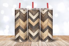 Chevron Wood Texture Floor Tumbler Wrap, 20oz Skinny Tumbler Product Image 3