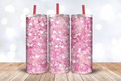 Pastel Pink Glitter Tumbler Wrap, 20oz Skinny Tumbler Wrap Product Image 3