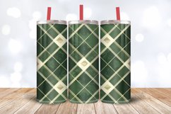 Green Plaid Christmas Tumbler Wrap, 20oz Skinny Tumbler Wrap Product Image 3