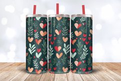 Tiny Christmas Hearts Tumbler Wrap, 20oz Skinny Tumbler Wrap Product Image 3
