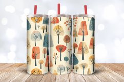 Retro Forest Fabric Tree Tumbler Wrap, 20oz Skinny Tumbler W Product Image 3