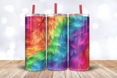 Rainbow Fur Tumbler Wrap, 20oz Skinny Tumbler Wrap Product Image 3