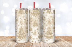 Beige Christmas Tumbler Wrap, 20oz Skinny Tumbler Wraps Product Image 3