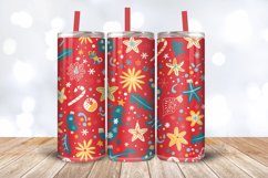 Merry and Bright Christmas Tumbler Wrap, 20oz Skinny Tumbler Product Image 3