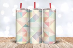 Colorful Pastel Geometric Tumbler Wrap, 20oz Skinny Tumbler Product Image 3