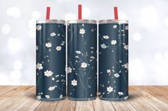 Sparse Flowers Tumbler Wrap, 20oz Skinny Tumbler Wraps Product Image 3