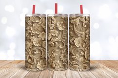 Western Carving Floral Tumbler Wrap, 20oz Skinny Tumbler Wra Product Image 3