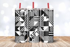 Geometric Black and White Tumbler Wrap, 20oz Skinny Tumbler Product Image 3