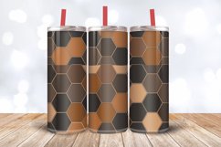 Brown Hexagons Tumbler Wrap, 20oz Skinny Tumbler Wraps Product Image 3