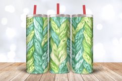 Soft Green Crochet Fabric Tumbler Wrap, 20oz Skinny Tumbler Product Image 3